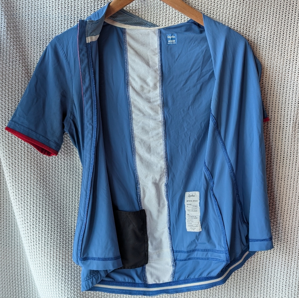 Rapha Souplesse Full Zip Cycling Jersey Royal Blue Women's Medium (Fitted) - Picture 5 of 9